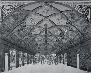 Die Riesenhalle mit dem maurischen Ballett in Dresden im Jahr 1678